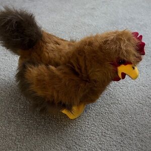 Fine Toy: Brown Plush Rooster Toy